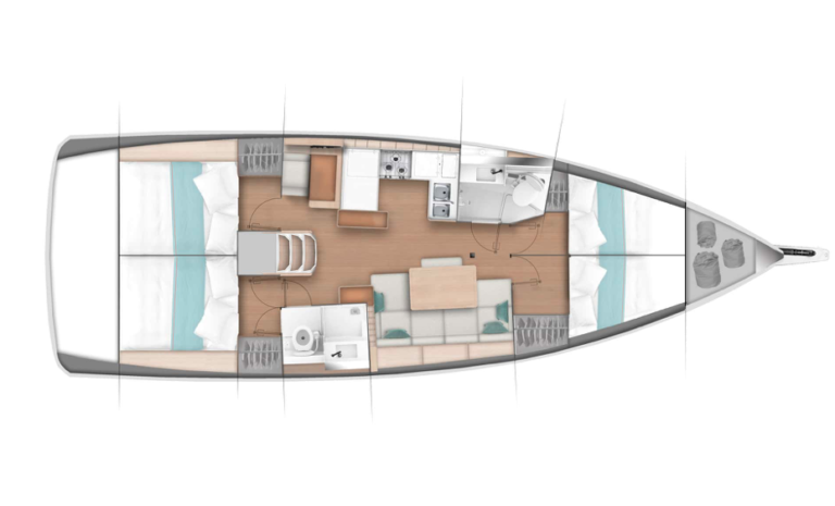 Velero Jeanneau Sun Odyssey 440 plano